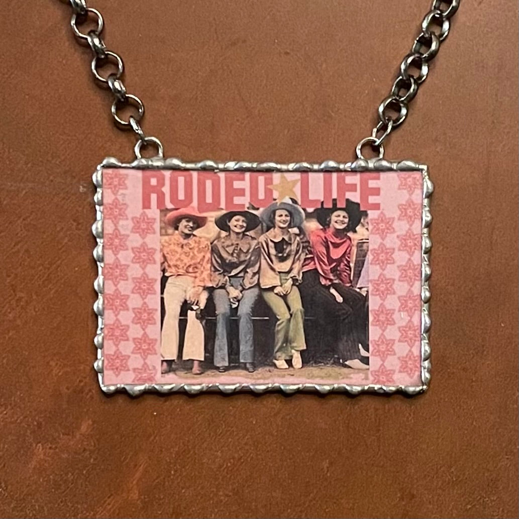 Vintage Style Rodeo Life Cowgirl Necklace