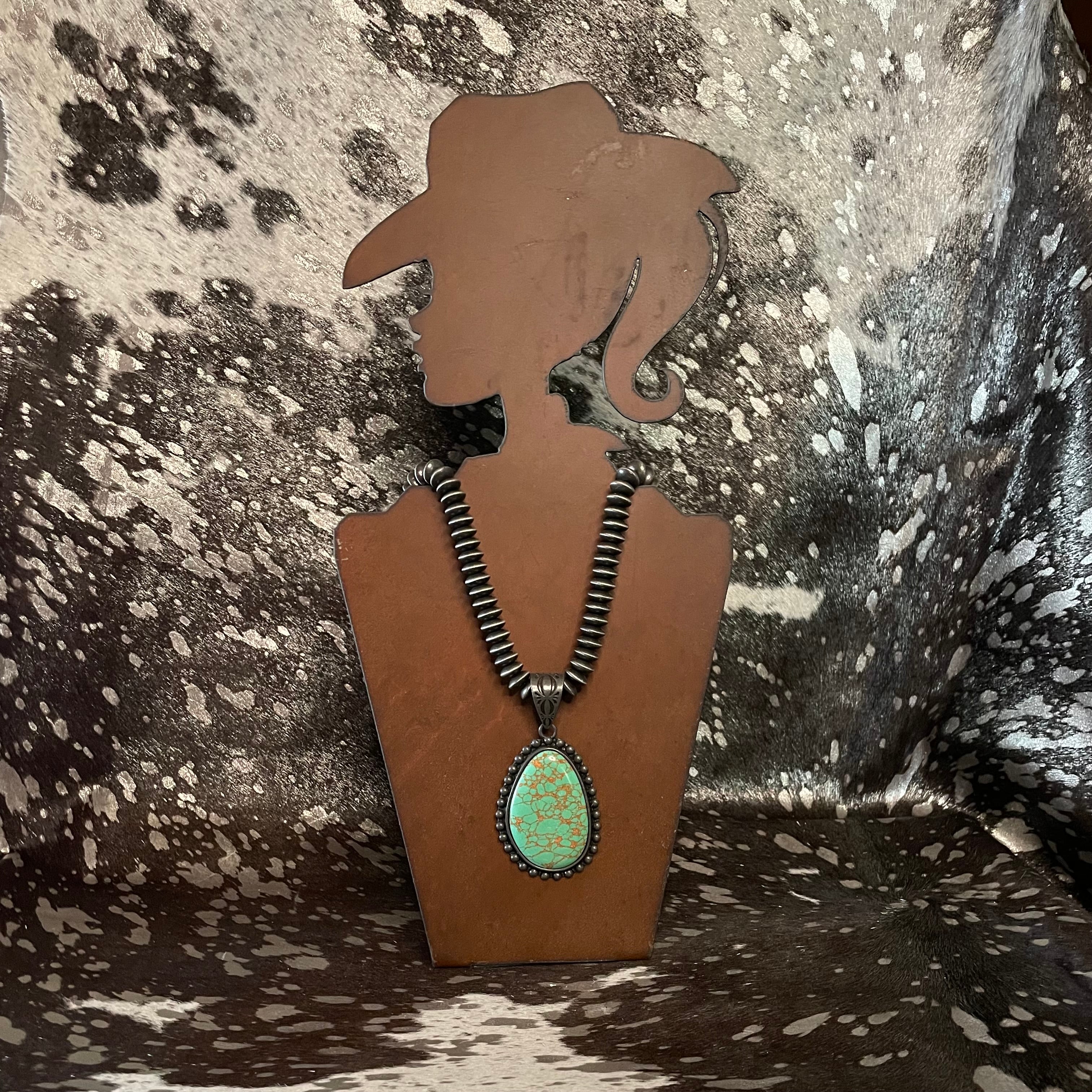 Green Teardrop Pendant Necklace