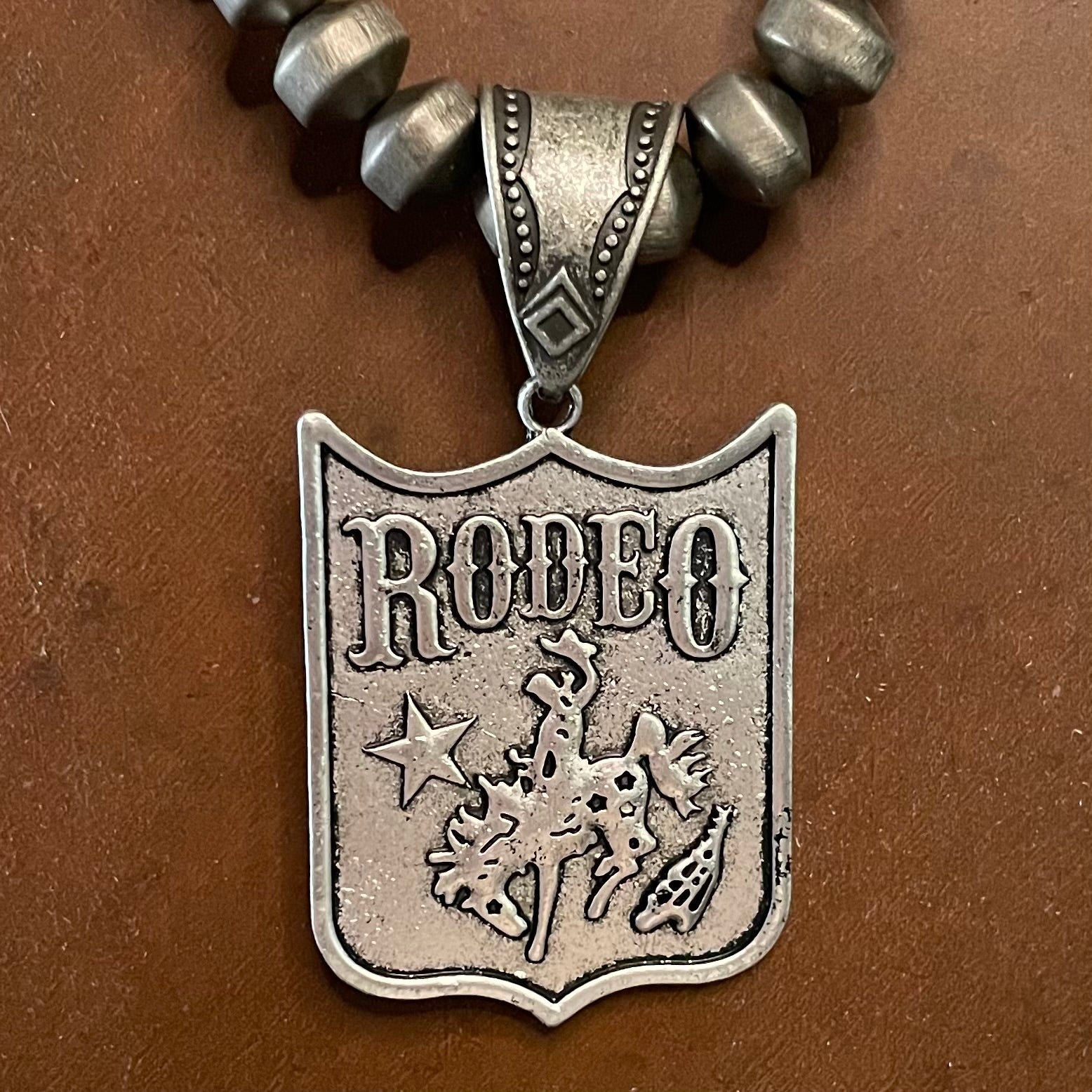 Vintage Style Rodeo Pendant Necklace