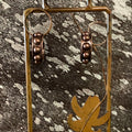1.5" Copper-Tone Beaded Hoop Earrings