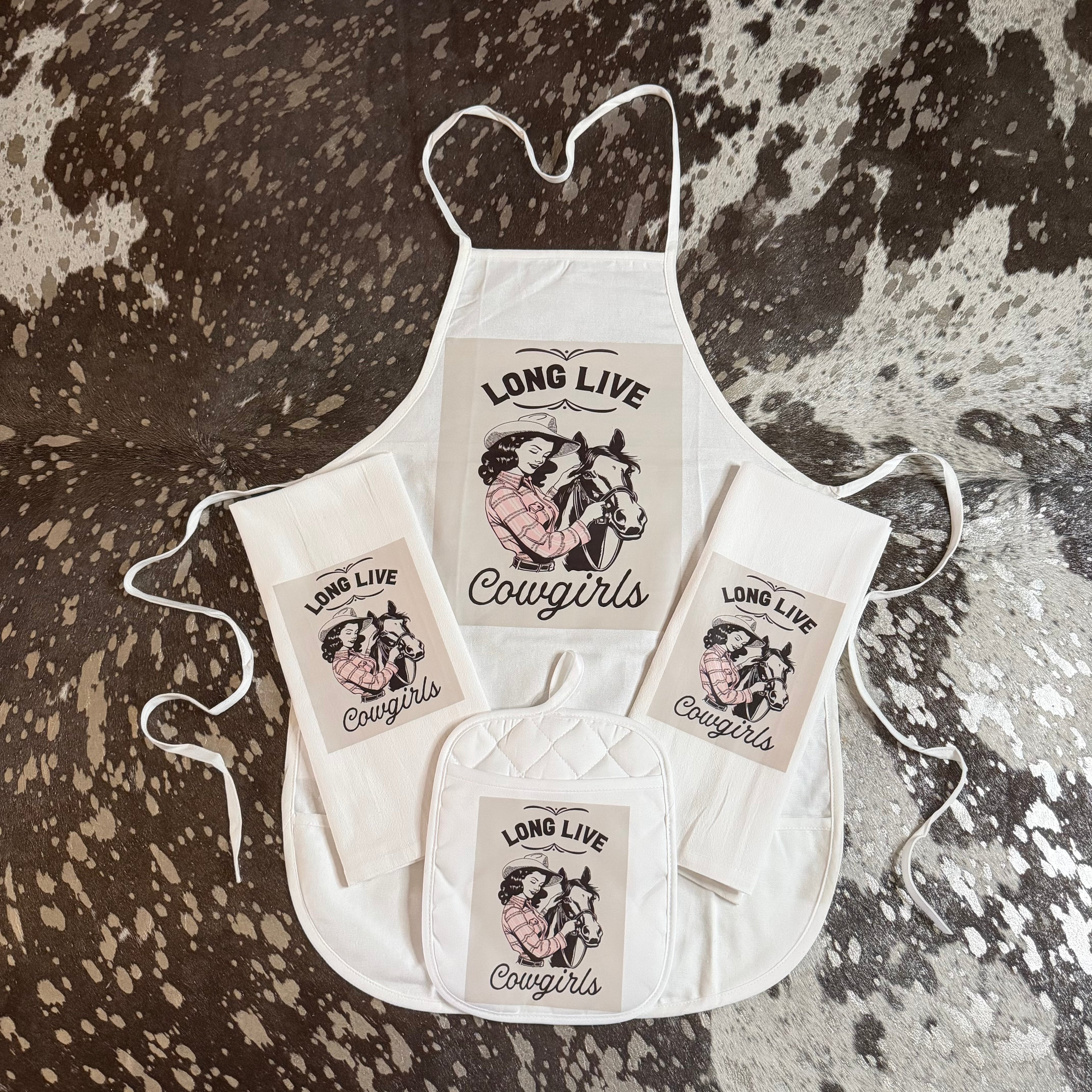 Long Live Cowgirls Apron Set