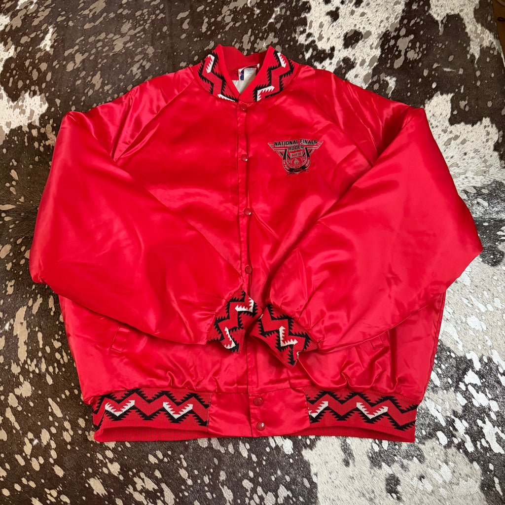 3XLarge Vintage 1992 NFR Red Satin Jacket