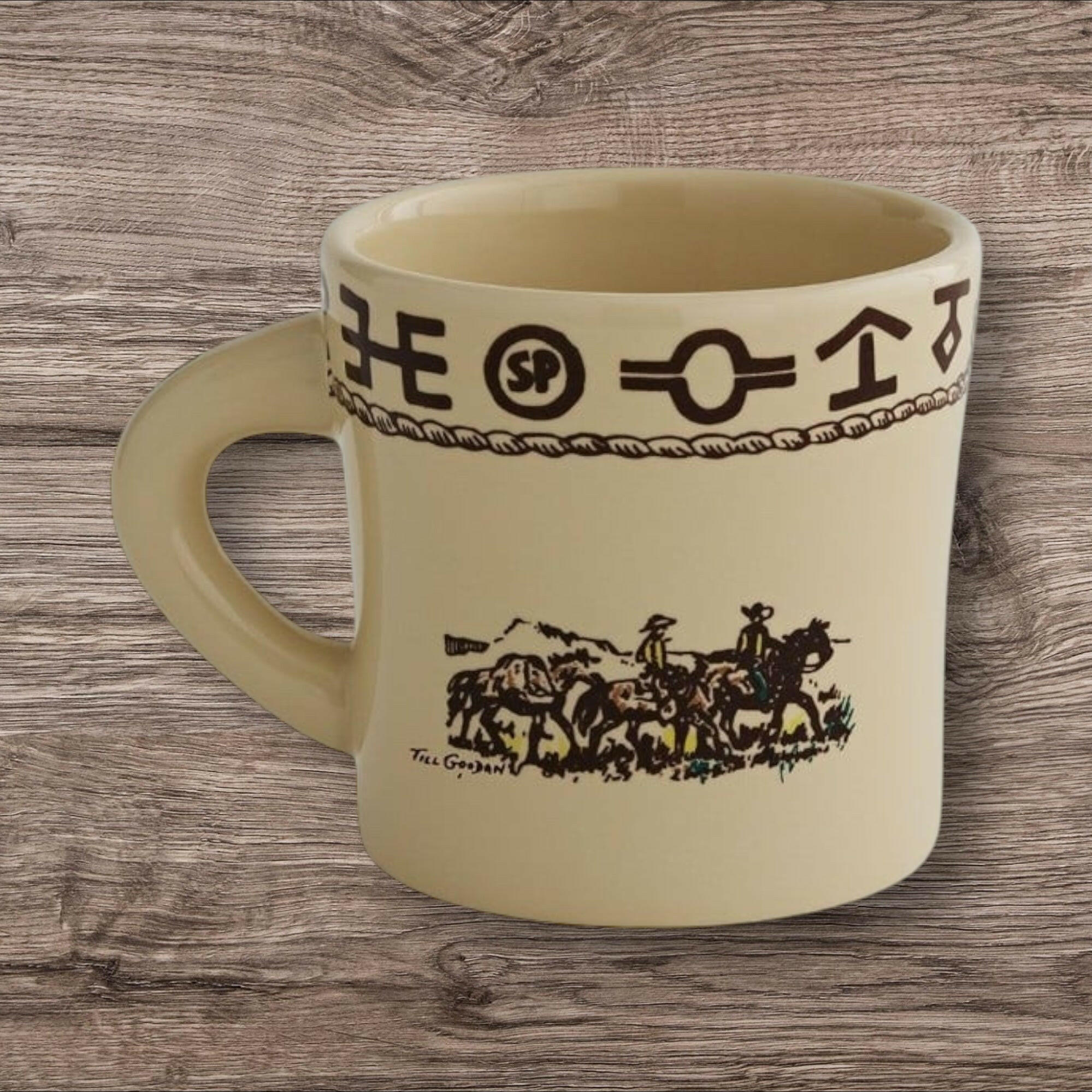 True West Rodeo Pattern 13 oz. "Texas" Mug