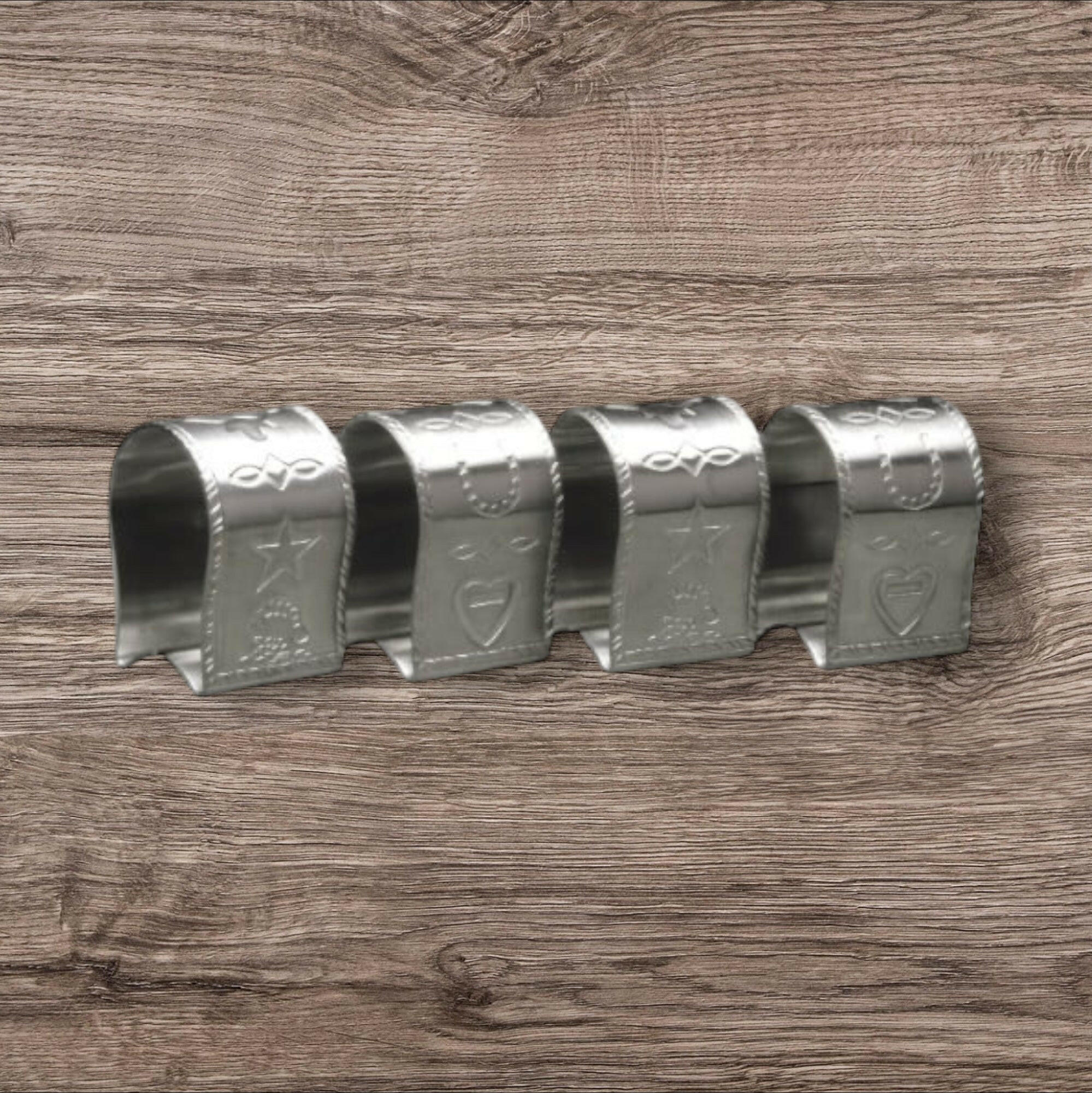 West Creation 4 Piece Western Brands Napkin Ring Set