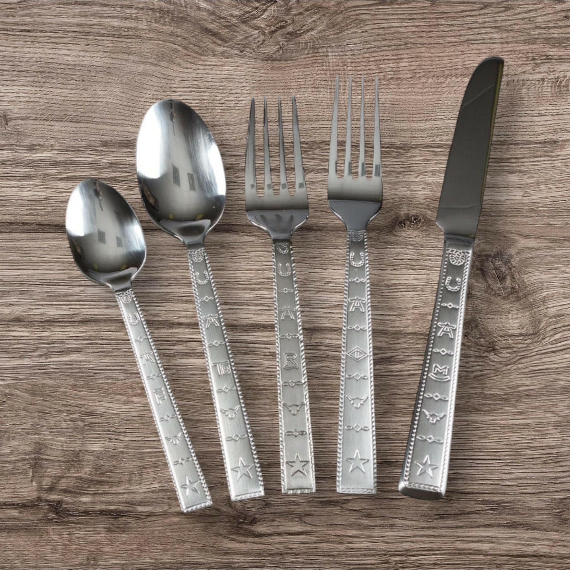 West Creation 20 Piece Western Brands Flatware Set