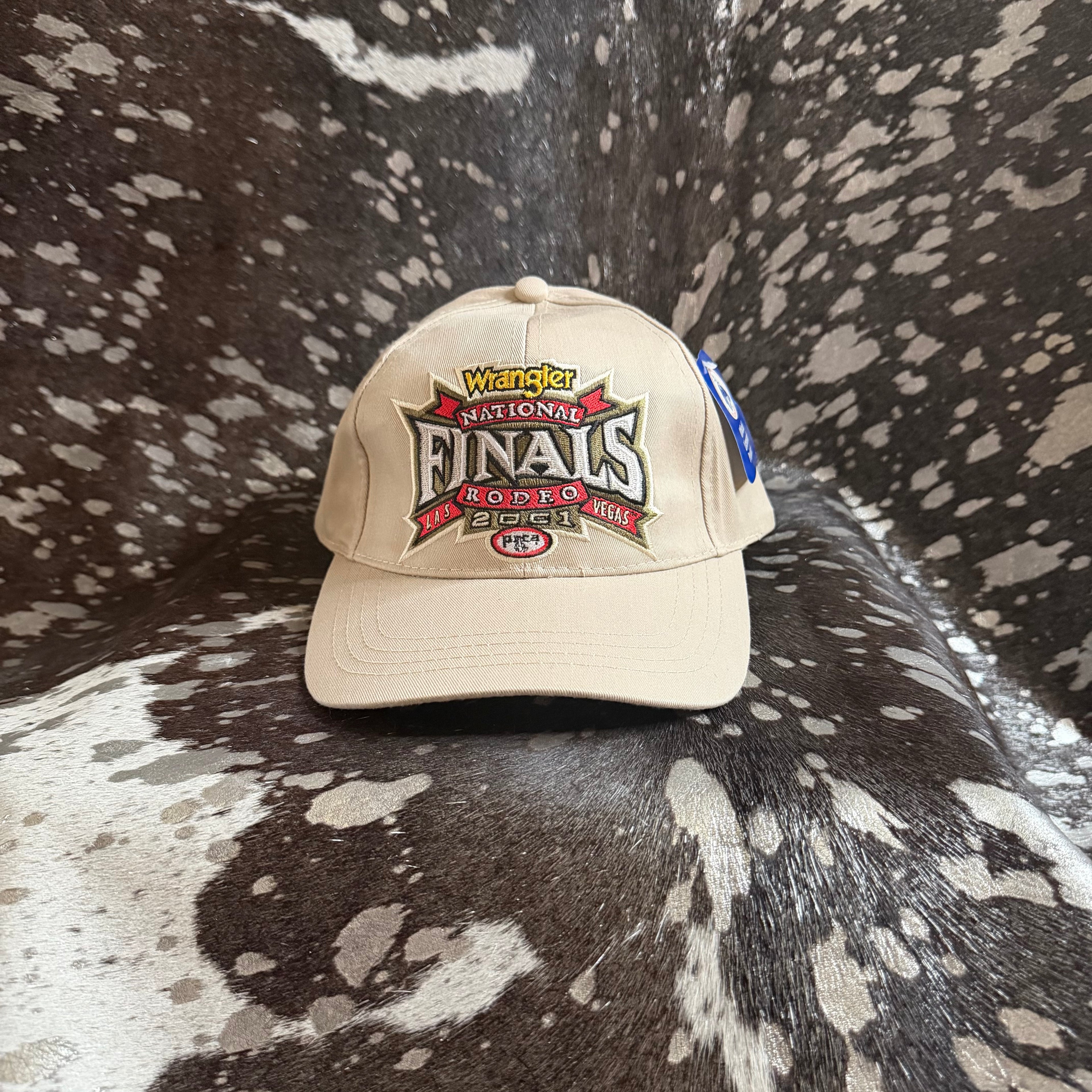 Vintage Beige cap with 2001 National Finals Rodeo logo